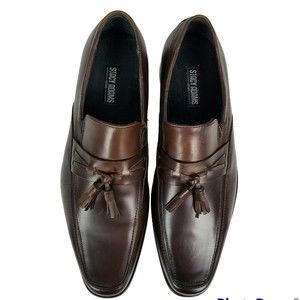 Stacy Adams 24807-200 Brown Leather Tassel Slip-On Loafers Mens Sz 8.5 Moccasin